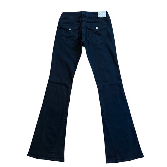 NWT Vintage Y2K True Religion Joey Lowrise Bootcut Black Jeans w/ Crystals 27 - Picture 2 of 7
